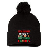 Tech Support Christmas Cookies Funny Christmas Pom Pom 12in Knit Beanie