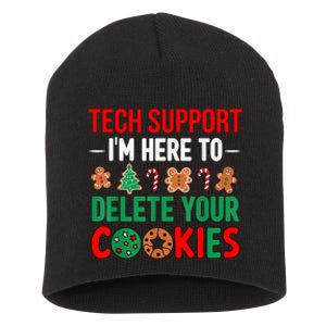 Tech Support Christmas Cookies Funny Christmas Short Acrylic Beanie