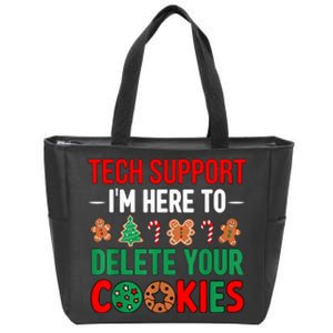 Tech Support Christmas Cookies Funny Christmas Zip Tote Bag