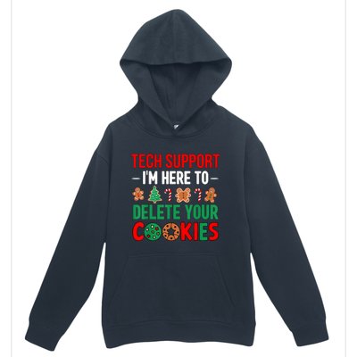 Tech Support Christmas Cookies Funny Christmas Urban Pullover Hoodie