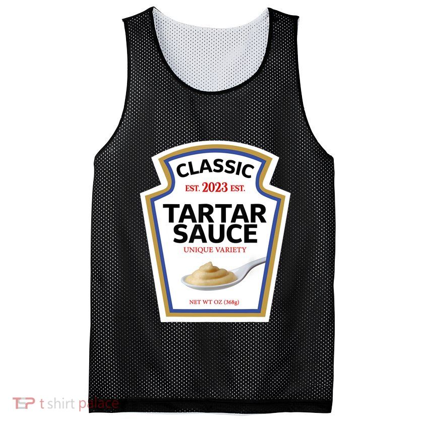 Tartar Sauce Condiment Diy Halloween Costume Matching Group Mesh Reversible Basketball Jersey Tank