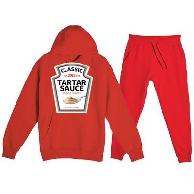 Tartar Sauce Condiment Diy Halloween Costume Matching Group Premium Hooded Sweatsuit Set