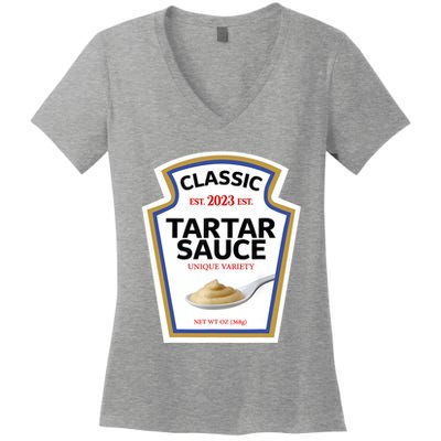 Tartar Sauce Condiment Diy Halloween Costume Matching Group Women's V-Neck T-Shirt