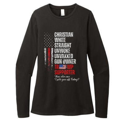 Trump Supporter Christian White Straight Unwoke Womens CVC Long Sleeve Shirt