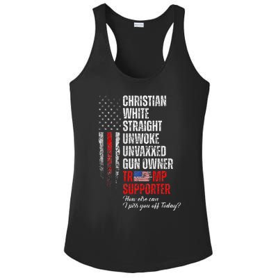 Trump Supporter Christian White Straight Unwoke Ladies PosiCharge Competitor Racerback Tank