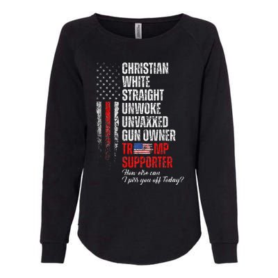 Trump Supporter Christian White Straight Unwoke Womens California Wash Sweatshirt