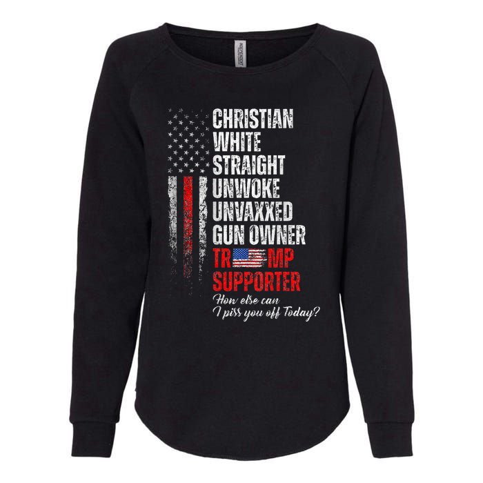 Trump Supporter Christian White Straight Unwoke Womens California Wash Sweatshirt