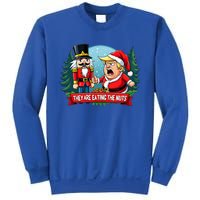 Trump Santa Claus With Nutcracker They Are Eating The Nuts Sweatshirt