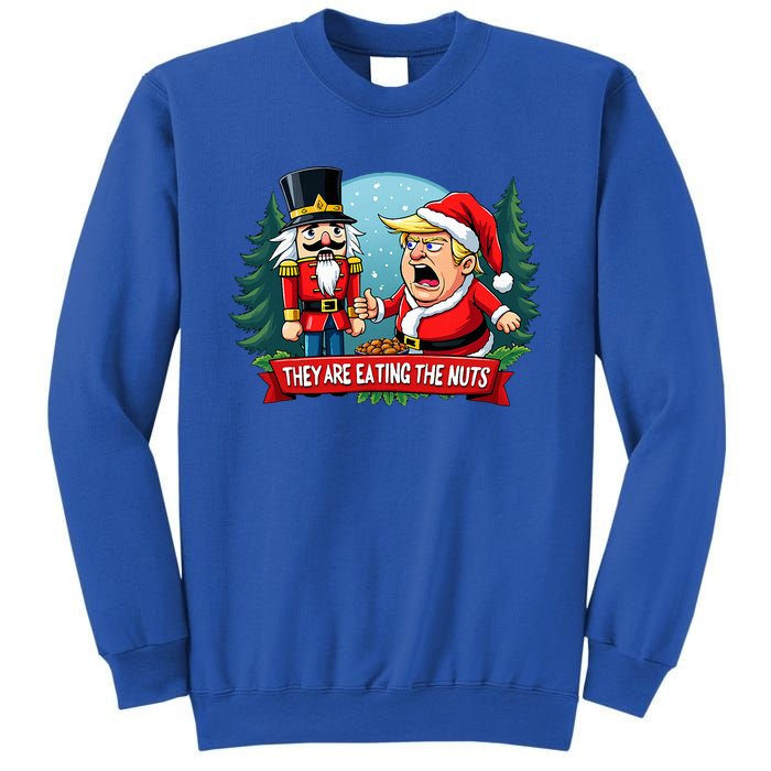 Trump Santa Claus With Nutcracker They Are Eating The Nuts Sweatshirt