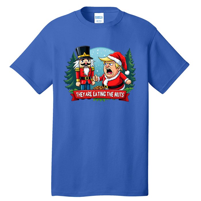 Trump Santa Claus With Nutcracker They Are Eating The Nuts Tall T-Shirt