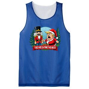 Trump Santa Claus With Nutcracker They Are Eating The Nuts Mesh Reversible Basketball Jersey Tank