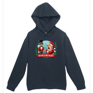 Trump Santa Claus With Nutcracker They Are Eating The Nuts Urban Pullover Hoodie