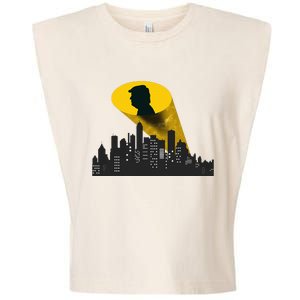 Trump Signal Calling A Super Hero Garment-Dyed Women's Muscle Tee