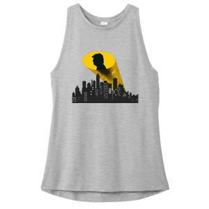 Trump Signal Calling A Super Hero Ladies PosiCharge Tri-Blend Wicking Tank