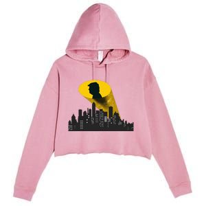 Trump Signal Calling A Super Hero Crop Fleece Hoodie