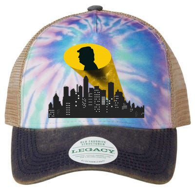 Trump Signal Calling A Super Hero Legacy Tie Dye Trucker Hat