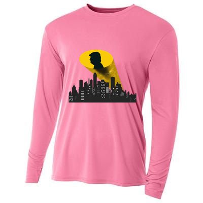 Trump Signal Calling A Super Hero Cooling Performance Long Sleeve Crew