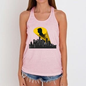 Trump Signal Calling A Super Hero Women's Knotted Racerback Tank