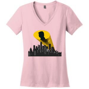 Trump Signal Calling A Super Hero Women's V-Neck T-Shirt