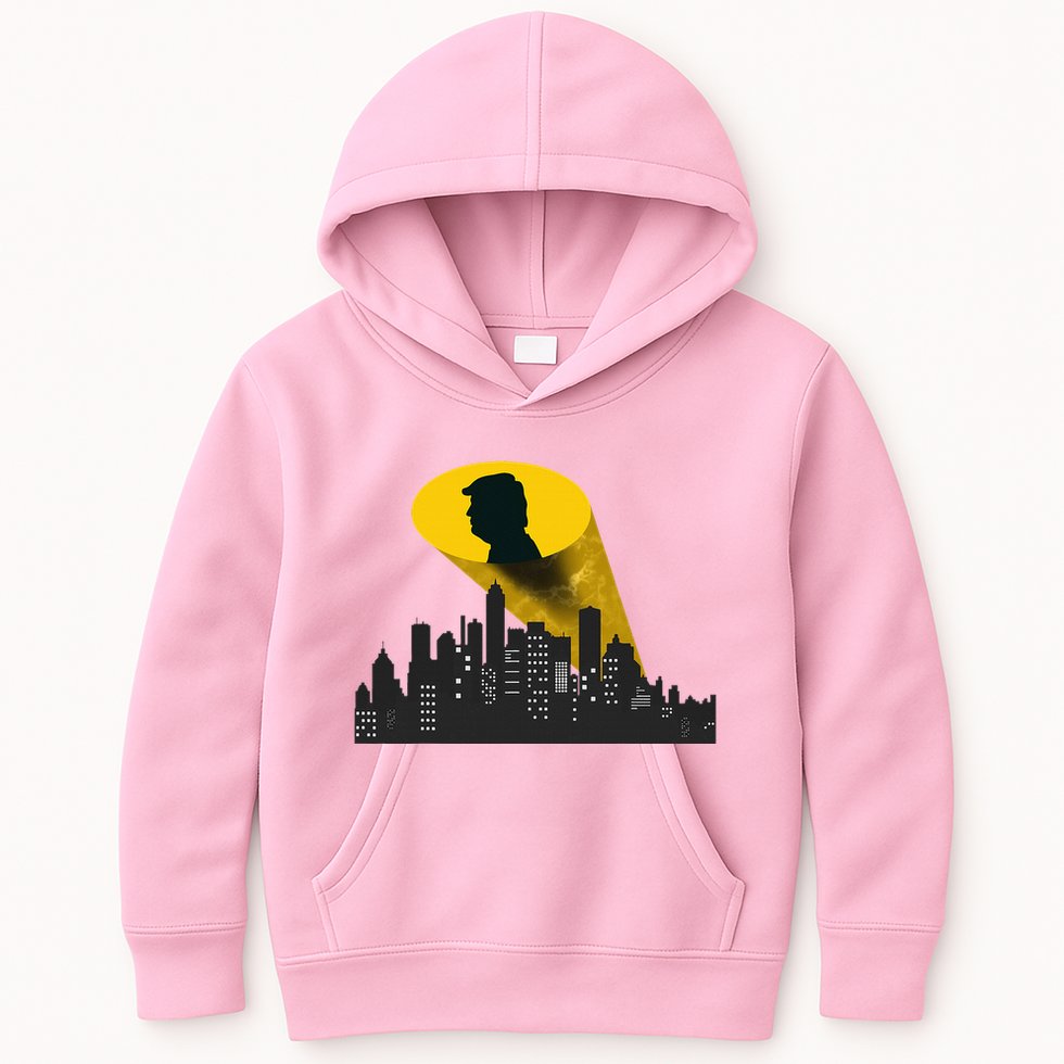 Trump Signal Calling A Super Hero Kids Hoodie