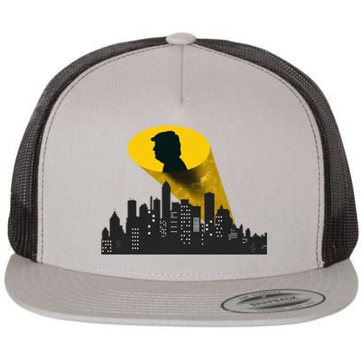 Trump Signal Calling A Super Hero Flat Bill Trucker Hat