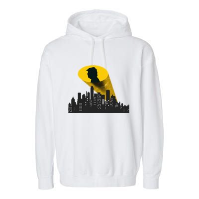Trump Signal Calling A Super Hero Garment-Dyed Fleece Hoodie
