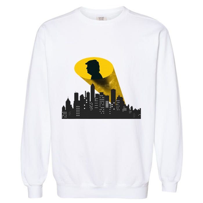 Trump Signal Calling A Super Hero Garment-Dyed Sweatshirt