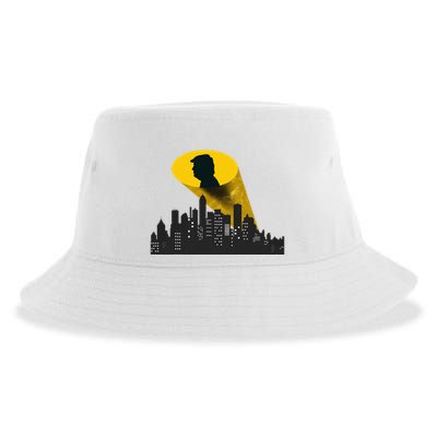 Trump Signal Calling A Super Hero Sustainable Bucket Hat