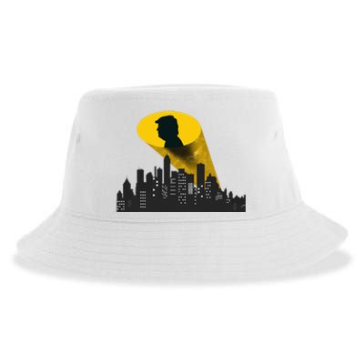 Trump Signal Calling A Super Hero Sustainable Bucket Hat