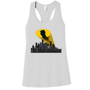 Trump Signal Calling A Super Hero Women's Racerback Tank