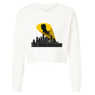 Trump Signal Calling A Super Hero Cropped Pullover Crew