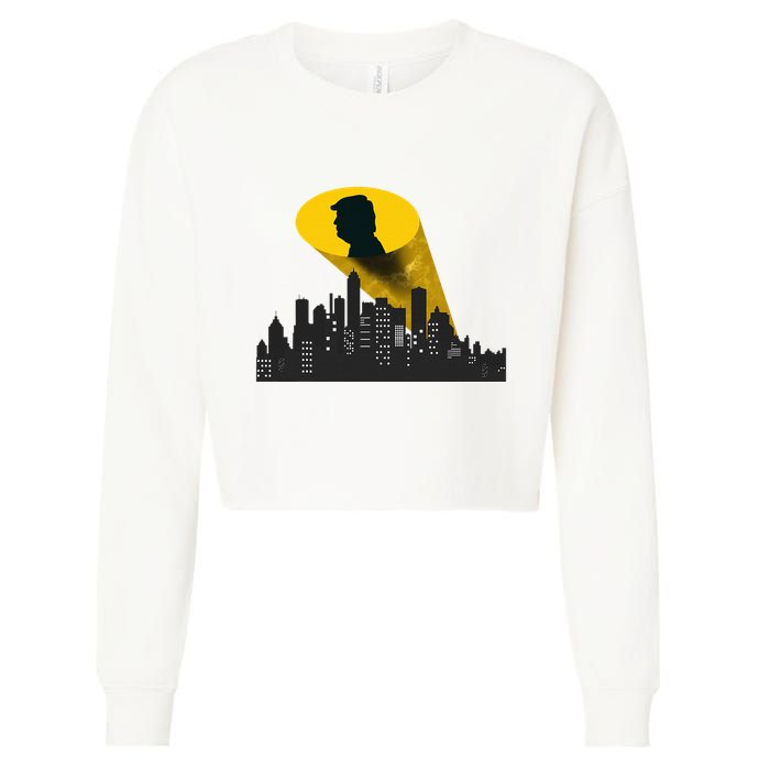 Trump Signal Calling A Super Hero Cropped Pullover Crew