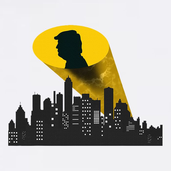 Trump Signal Calling A Super Hero Cropped Pullover Crew