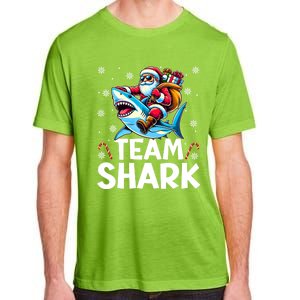 Team Shark Christmas Funnylights Santa Hat Snowflakes Xmas Great Gift Adult ChromaSoft Performance T-Shirt