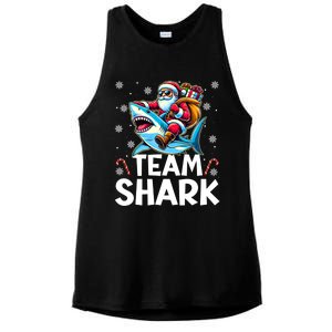 Team Shark Christmas Funnylights Santa Hat Snowflakes Xmas Great Gift Ladies PosiCharge Tri-Blend Wicking Tank