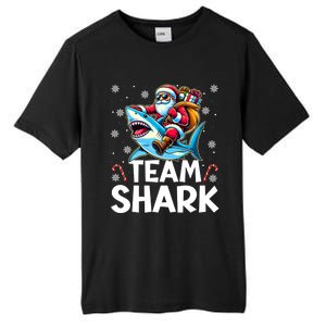 Team Shark Christmas Funnylights Santa Hat Snowflakes Xmas Great Gift Tall Fusion ChromaSoft Performance T-Shirt