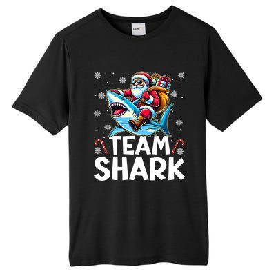 Team Shark Christmas Funnylights Santa Hat Snowflakes Xmas Great Gift Tall Fusion ChromaSoft Performance T-Shirt