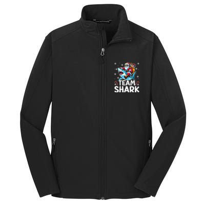 Team Shark Christmas Funnylights Santa Hat Snowflakes Xmas Great Gift Core Soft Shell Jacket