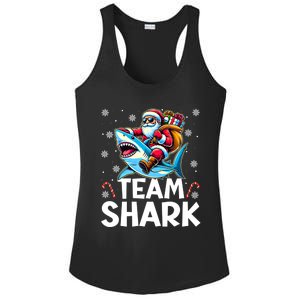 Team Shark Christmas Funnylights Santa Hat Snowflakes Xmas Great Gift Ladies PosiCharge Competitor Racerback Tank