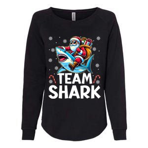 Team Shark Christmas Funnylights Santa Hat Snowflakes Xmas Great Gift Womens California Wash Sweatshirt