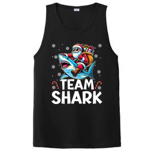 Team Shark Christmas Funnylights Santa Hat Snowflakes Xmas Great Gift PosiCharge Competitor Tank