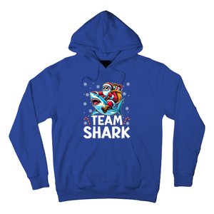 Team Shark Christmas Funnylights Santa Hat Snowflakes Xmas Great Gift Hoodie