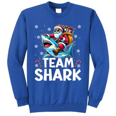 Team Shark Christmas Funnylights Santa Hat Snowflakes Xmas Great Gift Sweatshirt