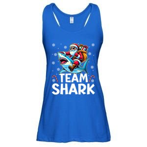 Team Shark Christmas Funnylights Santa Hat Snowflakes Xmas Great Gift Ladies Essential Flowy Tank