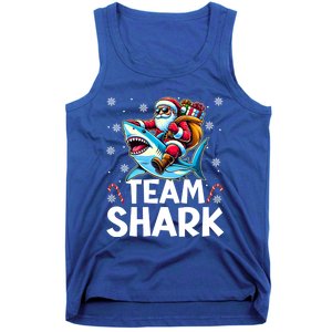 Team Shark Christmas Funnylights Santa Hat Snowflakes Xmas Great Gift Tank Top