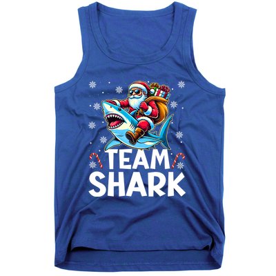 Team Shark Christmas Funnylights Santa Hat Snowflakes Xmas Great Gift Tank Top