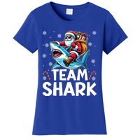 Team Shark Christmas Funnylights Santa Hat Snowflakes Xmas Great Gift Women's T-Shirt