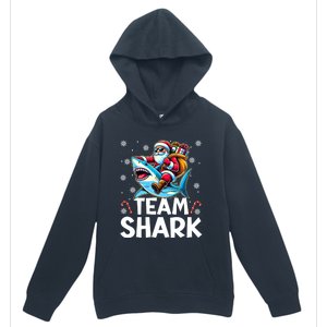 Team Shark Christmas Funnylights Santa Hat Snowflakes Xmas Great Gift Urban Pullover Hoodie