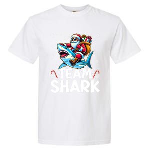 Team Shark Christmas Funnylights Santa Hat Snowflakes Xmas Great Gift Garment-Dyed Heavyweight T-Shirt