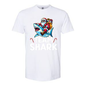 Team Shark Christmas Funnylights Santa Hat Snowflakes Xmas Great Gift Softstyle CVC T-Shirt